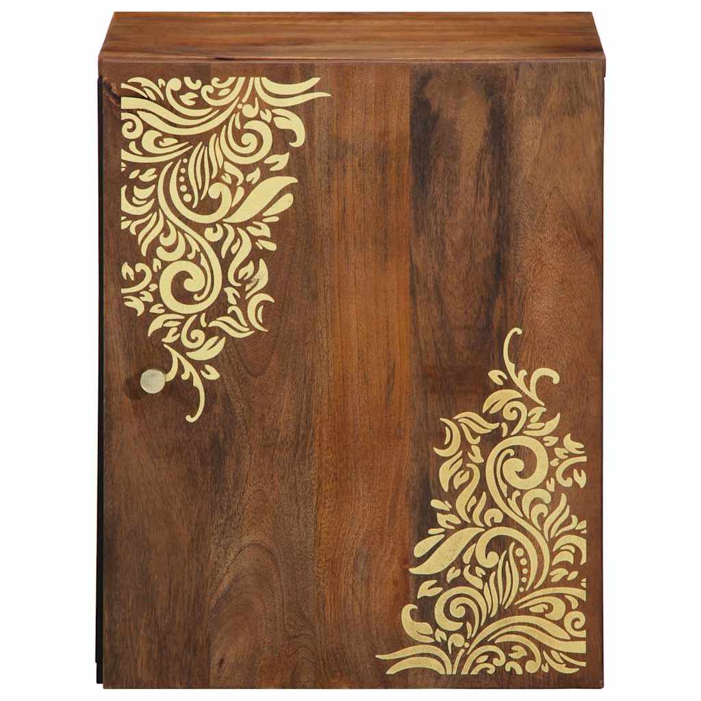 vidaXL Wandschrank mit Tür Honigbraun 38 x 33 x 48 cm Massivholz Mango