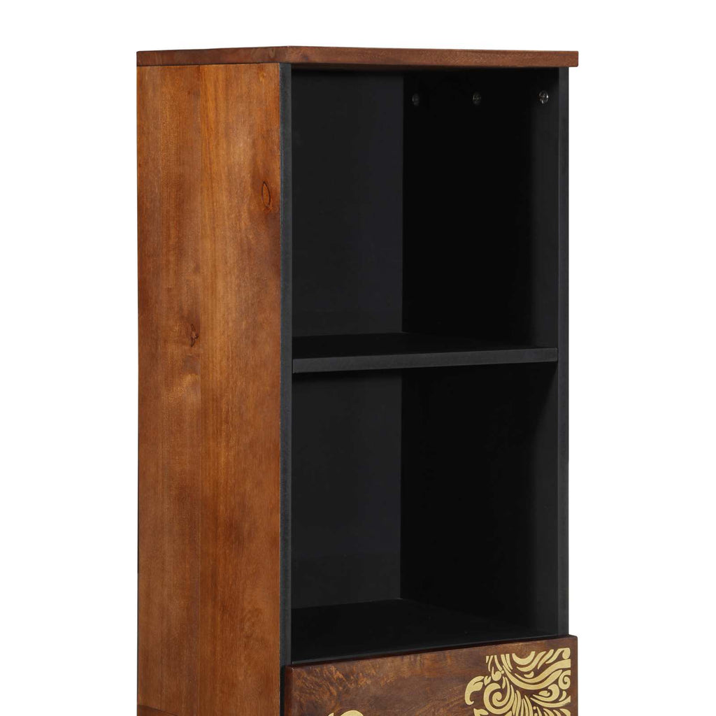 vidaXL Badezimmerschrank Honigbraun 38 x 33 x 160 cm Massivholz Mango