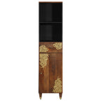 vidaXL Badezimmerschrank Honigbraun 38 x 33 x 160 cm Massivholz Mango