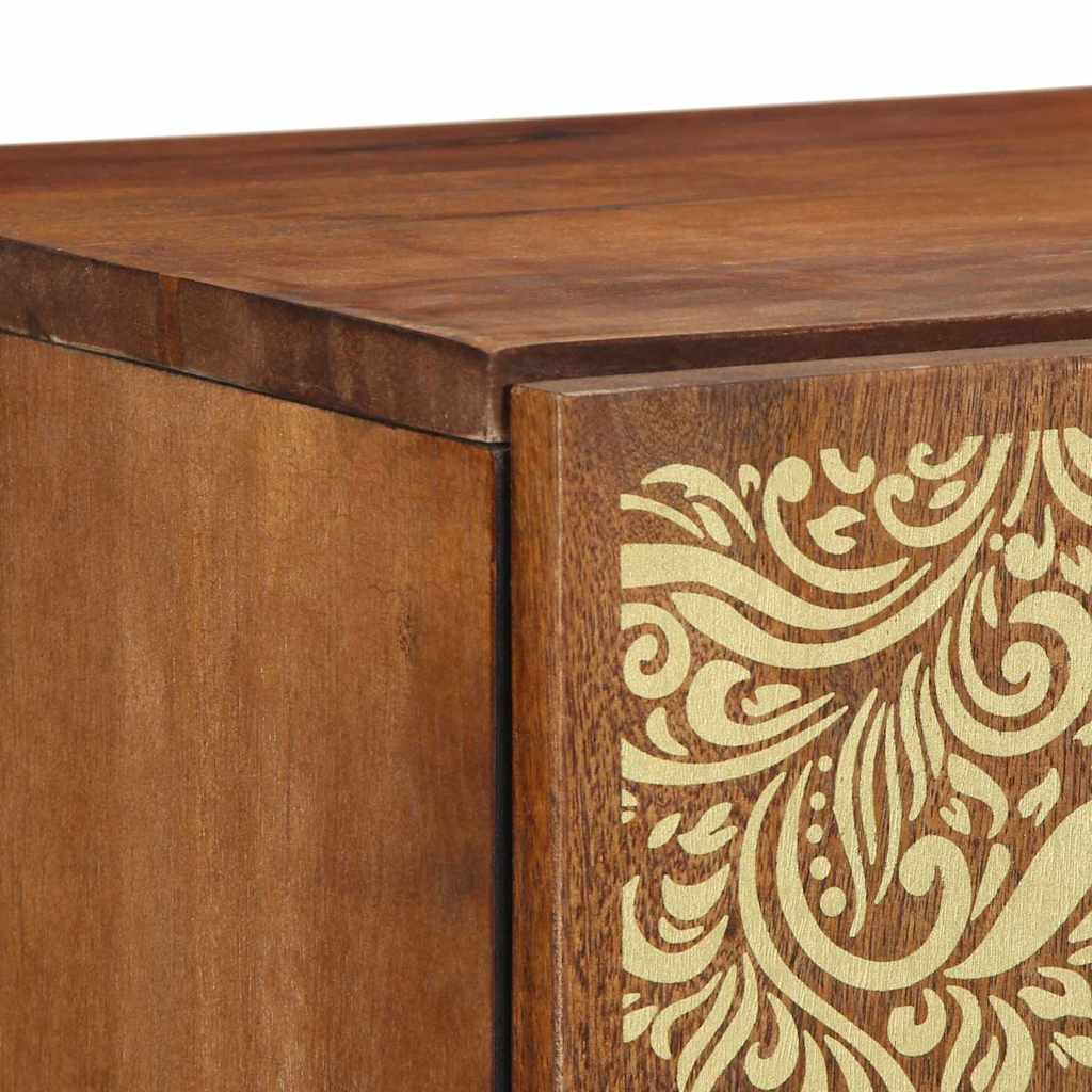 vidaXL Highboard mit Regal Braun 40 x 33 x 110 cm Massivholz Mango