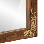 vidaXL Badezimmer Spiegel mit Spiegel Honigbraun 70 x 50 x 2,5 cm