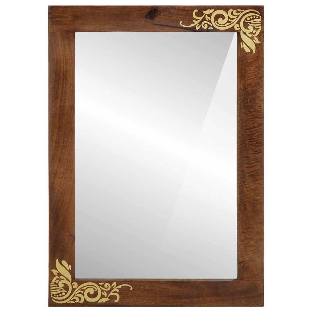 vidaXL Badezimmer Spiegel mit Spiegel Honigbraun 70 x 50 x 2,5 cm