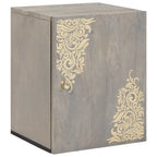 vidaXL Wandschrank Wandmontiert Grau 38 x 33 x 48 cm Massivholz Mango