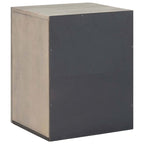 vidaXL Wandschrank Wandmontiert Grau 38 x 33 x 48 cm Massivholz Mango