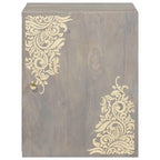vidaXL Wandschrank Wandmontiert Grau 38 x 33 x 48 cm Massivholz Mango