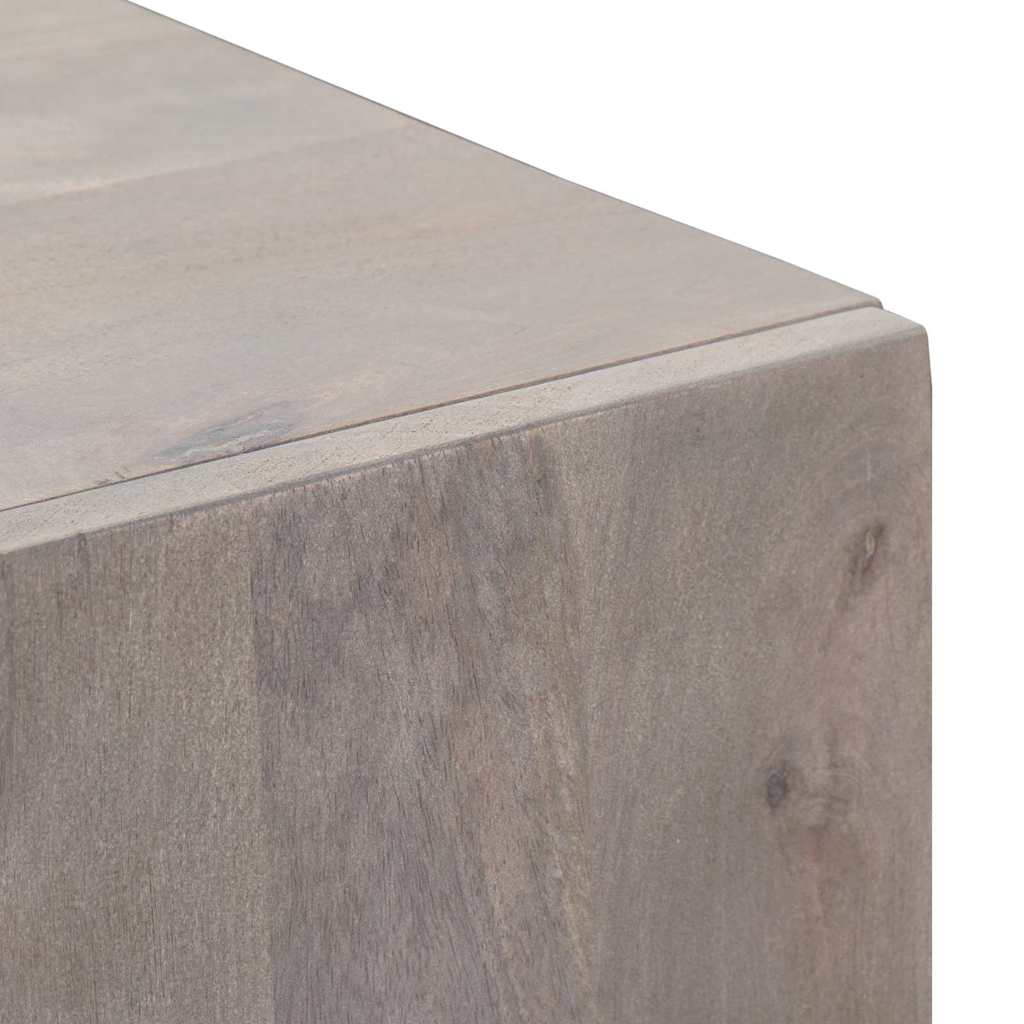 vidaXL Highboard Grau und Gold 40 x 33 x 110 cm Massivholz Mango