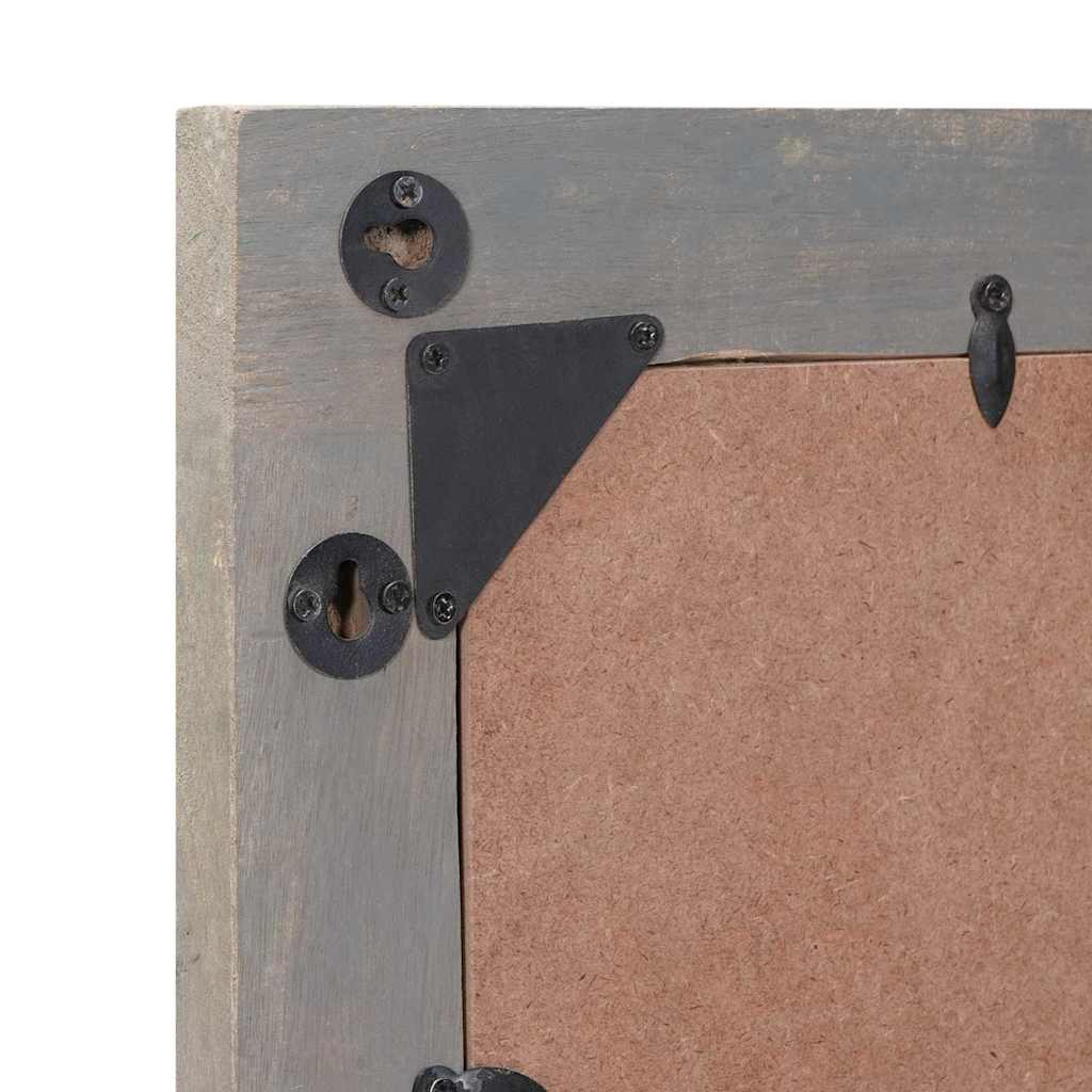vidaXL Badezimmer Spiegel mit Spiegel Grau 70 x 50 x 2,5 cm