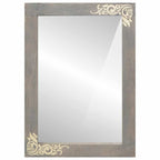 vidaXL Badezimmer Spiegel mit Spiegel Grau 70 x 50 x 2,5 cm
