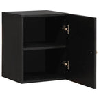 vidaXL Wandschrank mit Tür Schwarz 38 x 33 x 48 cm Massivholz Mango