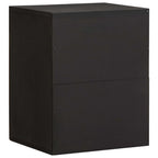 vidaXL Wandschrank mit Tür Schwarz 38 x 33 x 48 cm Massivholz Mango