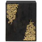 vidaXL Wandschrank mit Tür Schwarz 38 x 33 x 48 cm Massivholz Mango