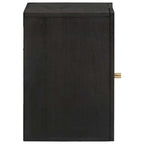 vidaXL Wandschrank mit Tür Schwarz 38 x 33 x 48 cm Massivholz Mango
