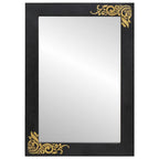 vidaXL Badezimmer Spiegel Schwarz und Silber 70 x 50 x 2,5 cm