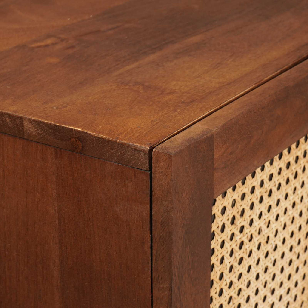 vidaXL Hochschrank Braun 60 x 33,5 x 100 cm Massivholz Mango