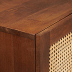 vidaXL Hochschrank Braun 60 x 33,5 x 100 cm Massivholz Mango