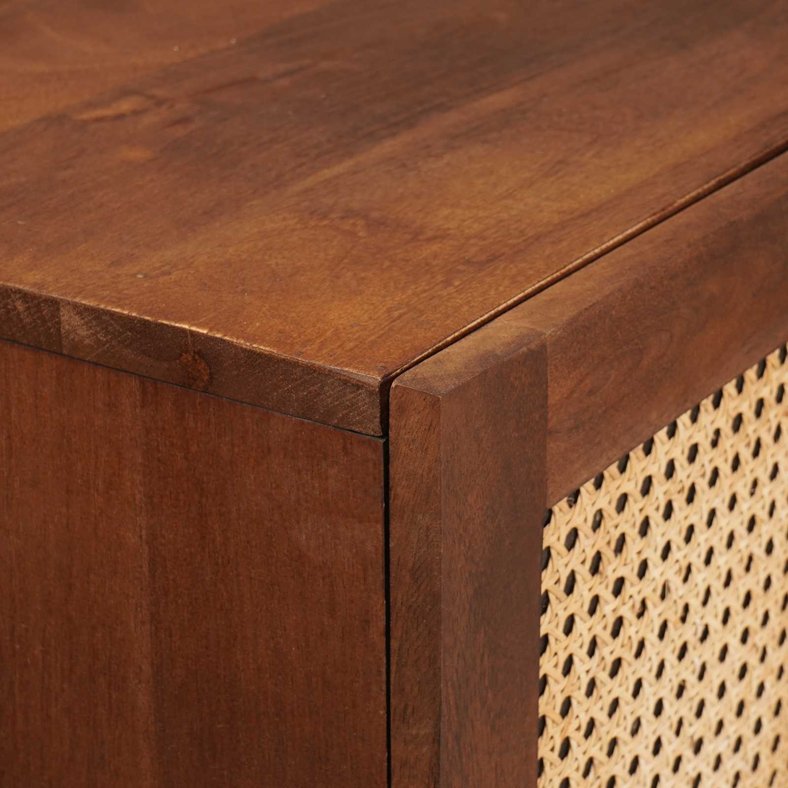 vidaXL Hochschrank Braun 60 x 33,5 x 100 cm Massivholz Mango