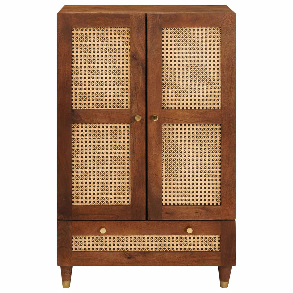 vidaXL Hochschrank Braun 60 x 33,5 x 100 cm Massivholz Mango