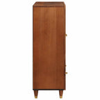 vidaXL Hochschrank Braun 60 x 33,5 x 100 cm Massivholz Mango
