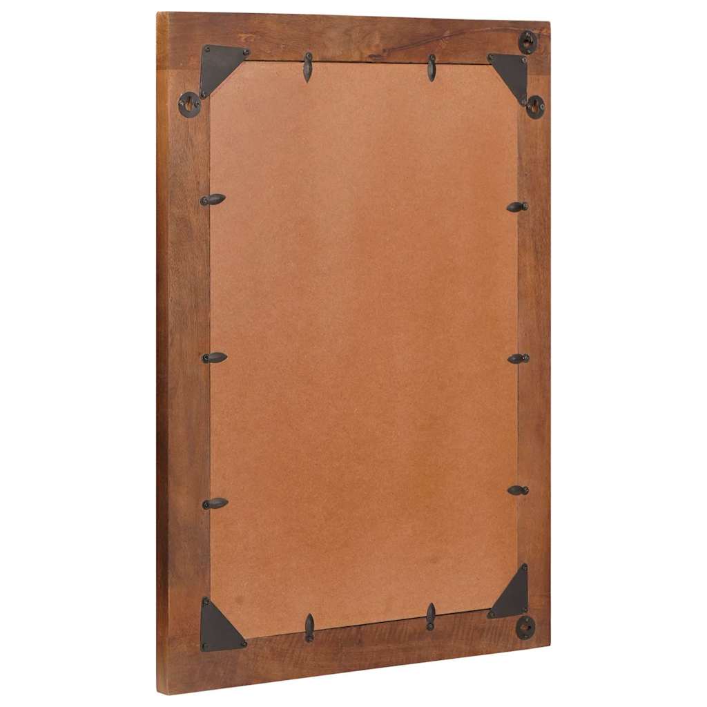vidaXL Spiegel Rechtwinklig Braun und Silber 50 x 2,5 x 70 cm
