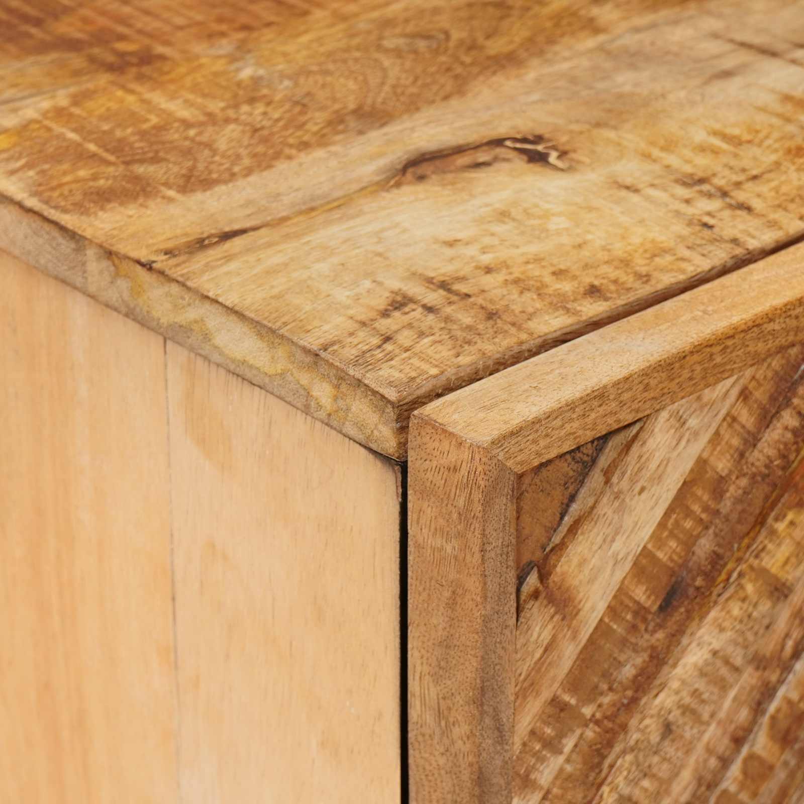 vidaXL Hängeschrank mit Tür Braun 38 x 33,5 x 48 cm Massivholz Mango