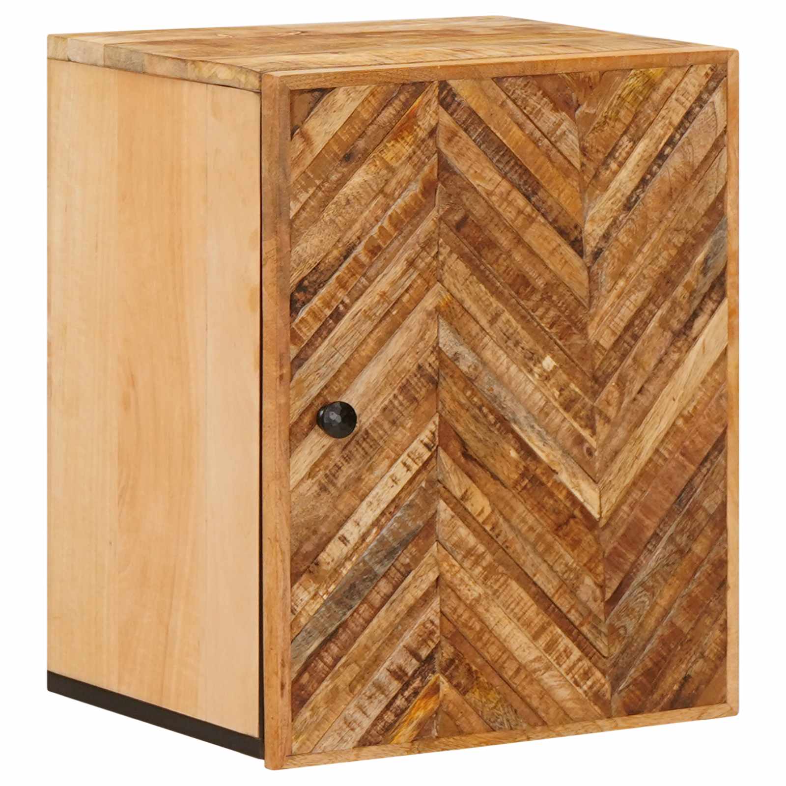 vidaXL Hängeschrank mit Tür Braun 38 x 33,5 x 48 cm Massivholz Mango