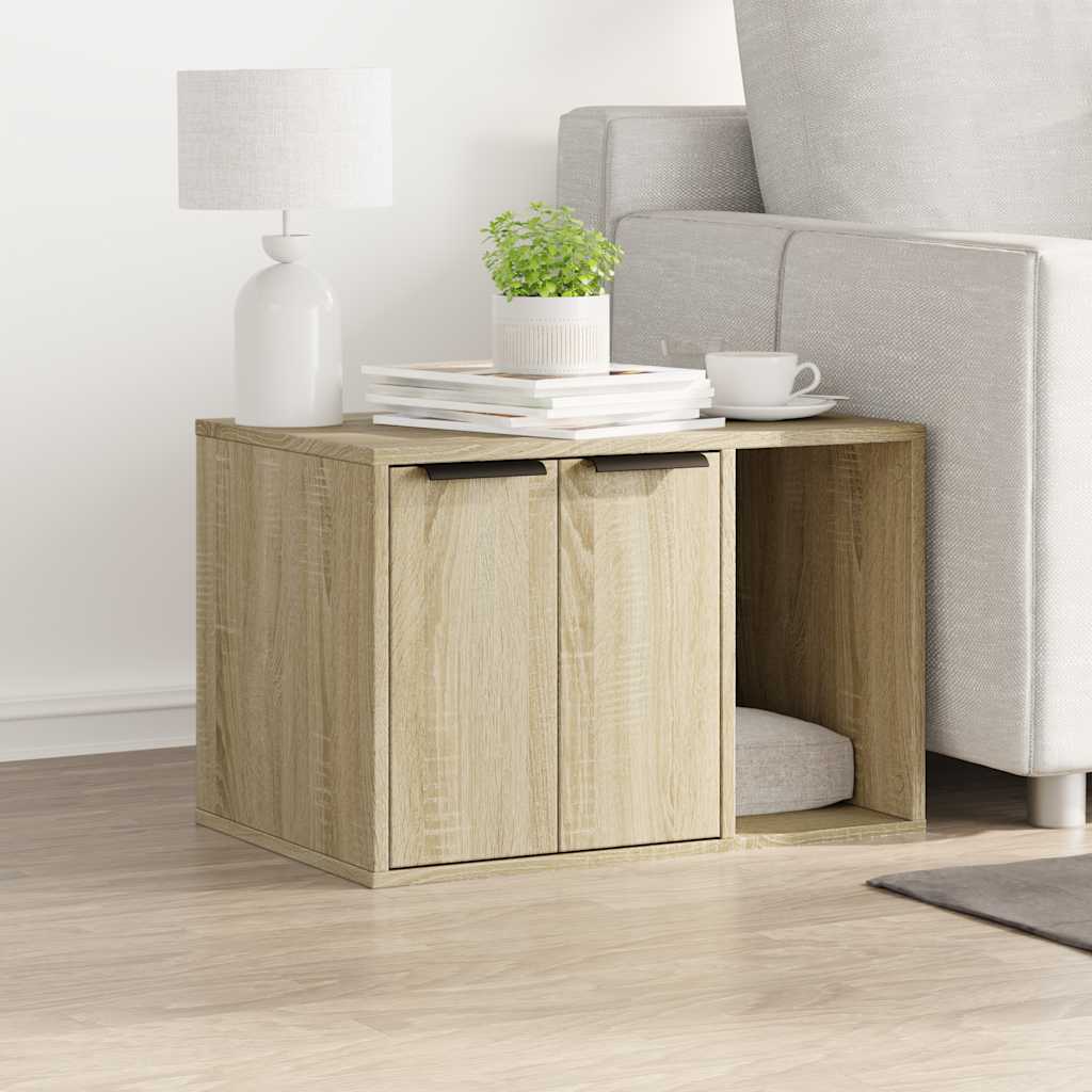 vidaXL Katzenklo Sonoma Eiche 60x40x40 cm Holzwerkstoff