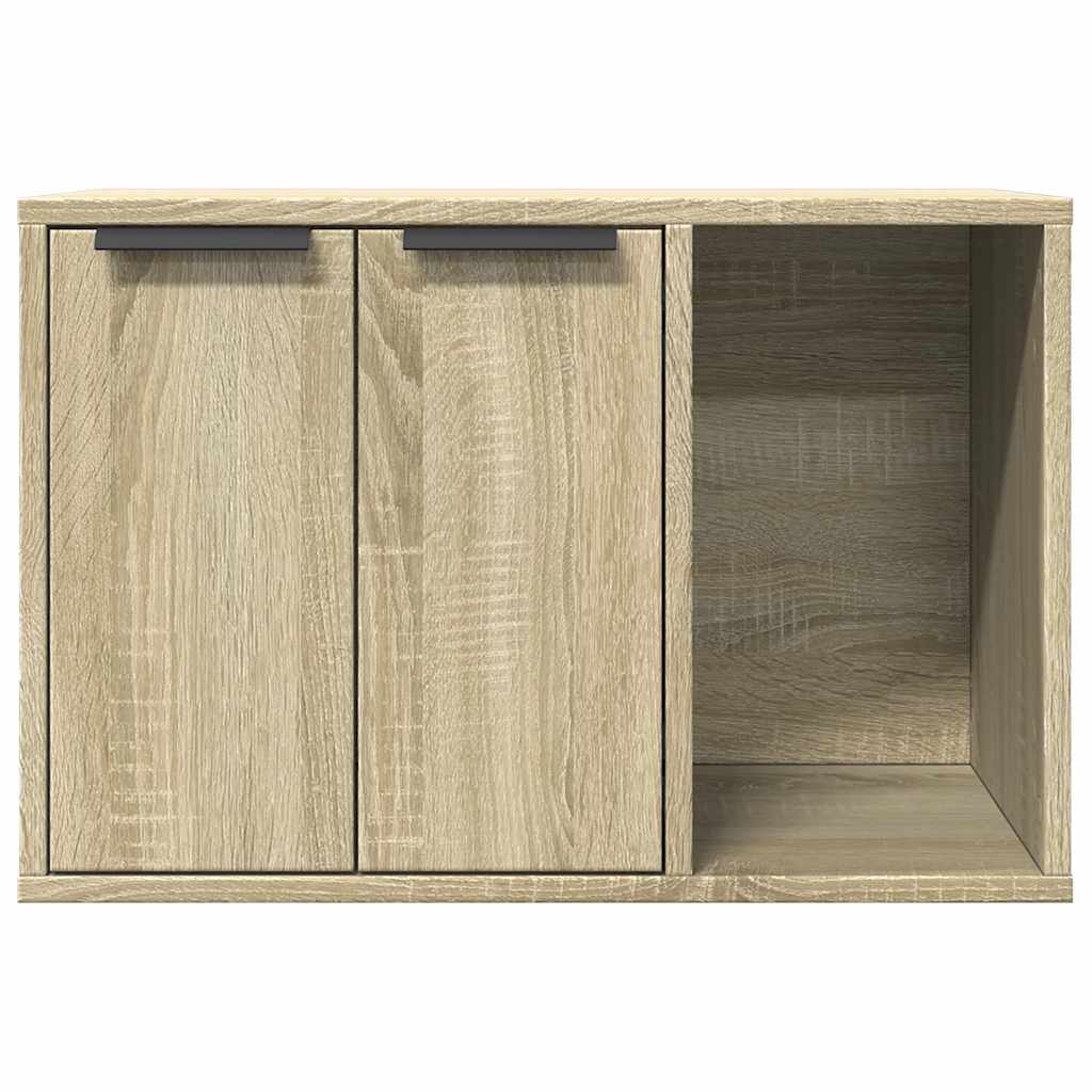 vidaXL Katzenklo Sonoma Eiche 60x40x40 cm Holzwerkstoff