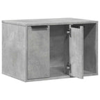 vidaXL Katzenklo Betongrau 60x40x40 cm Holzwerkstoff