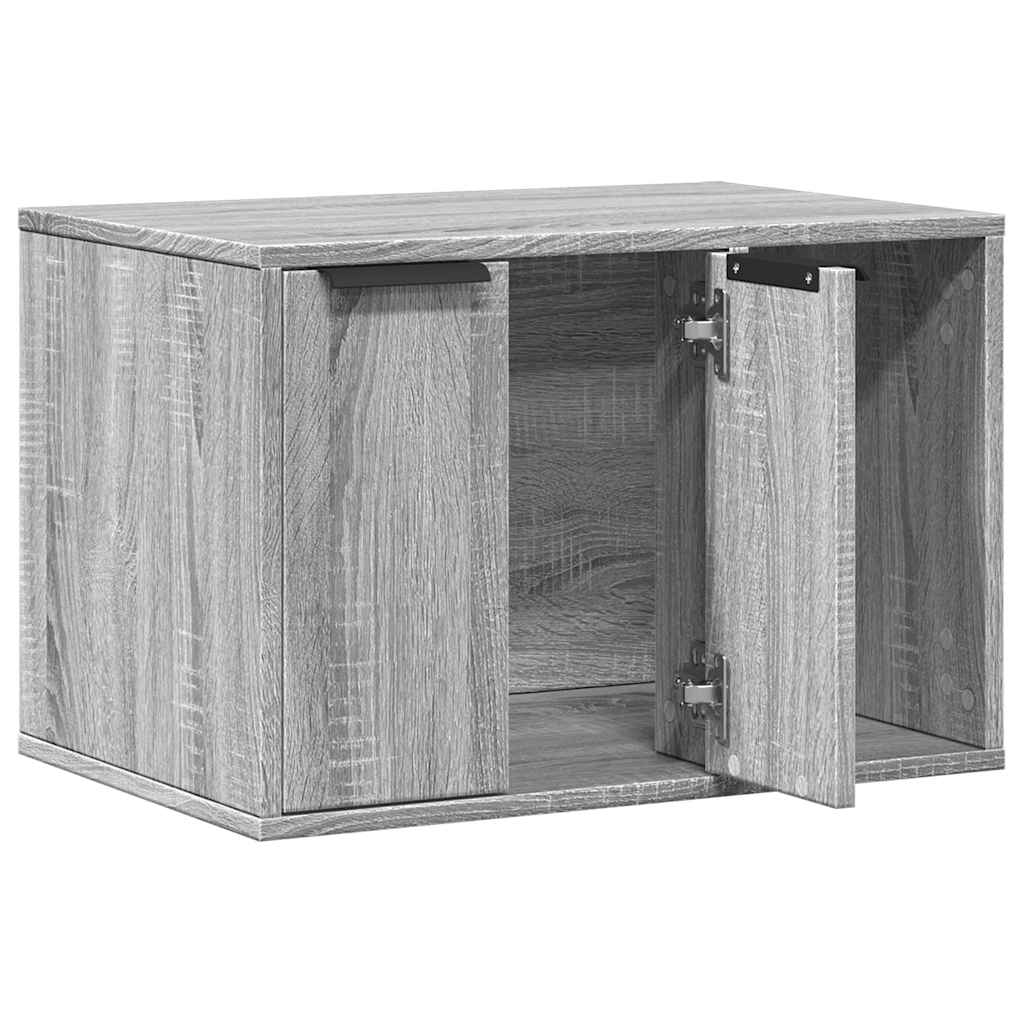 vidaXL Katzenklo Grau Sonoma 60x40x40 cm Holzwerkstoff