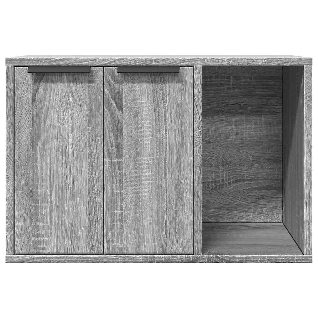 vidaXL Katzenklo Grau Sonoma 60x40x40 cm Holzwerkstoff