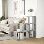 vidaXL Raumteiler-Bücherregal 3 Etagen Grau Sonoma 99x29x99 cm