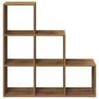 vidaXL Raumteiler-Bücherregal 3 Etagen Artisan-Eiche 99x29x99 cm