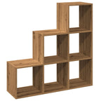 vidaXL Raumteiler-Bücherregal 3 Etagen Artisan-Eiche 99x29x99 cm