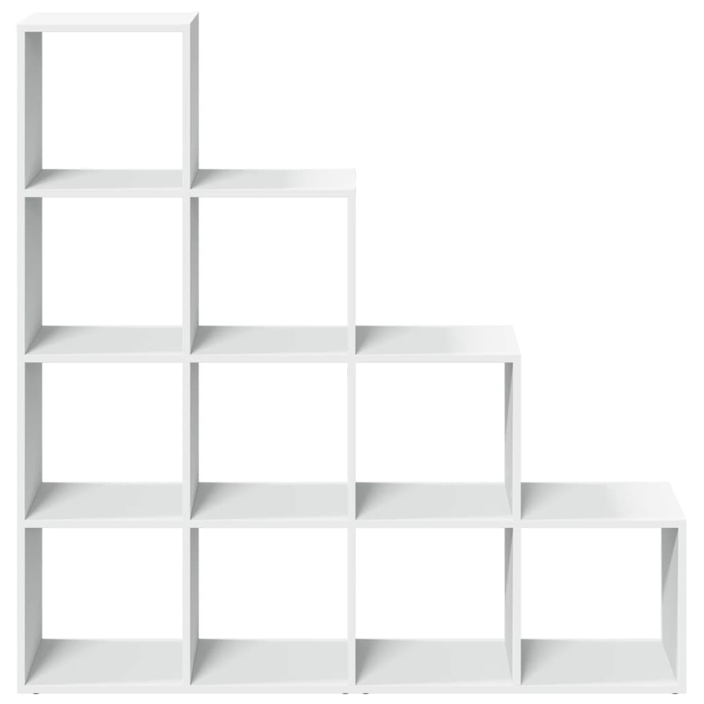 vidaXL Raumteiler-Bücherregal 4 Stufen Weiß 131,5x29x131,5 cm