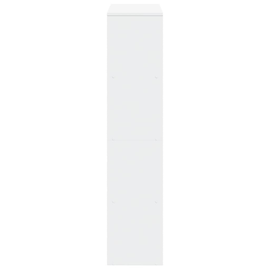 vidaXL Raumteiler-Bücherregal 4 Stufen Weiß 131,5x29x131,5 cm