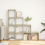 vidaXL Raumteiler-Bücherregal 4 Stufen Sonoma-Eiche 131,5x29x131,5 cm