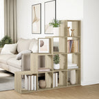 vidaXL Raumteiler-Bücherregal 4 Stufen Sonoma-Eiche 131,5x29x131,5 cm