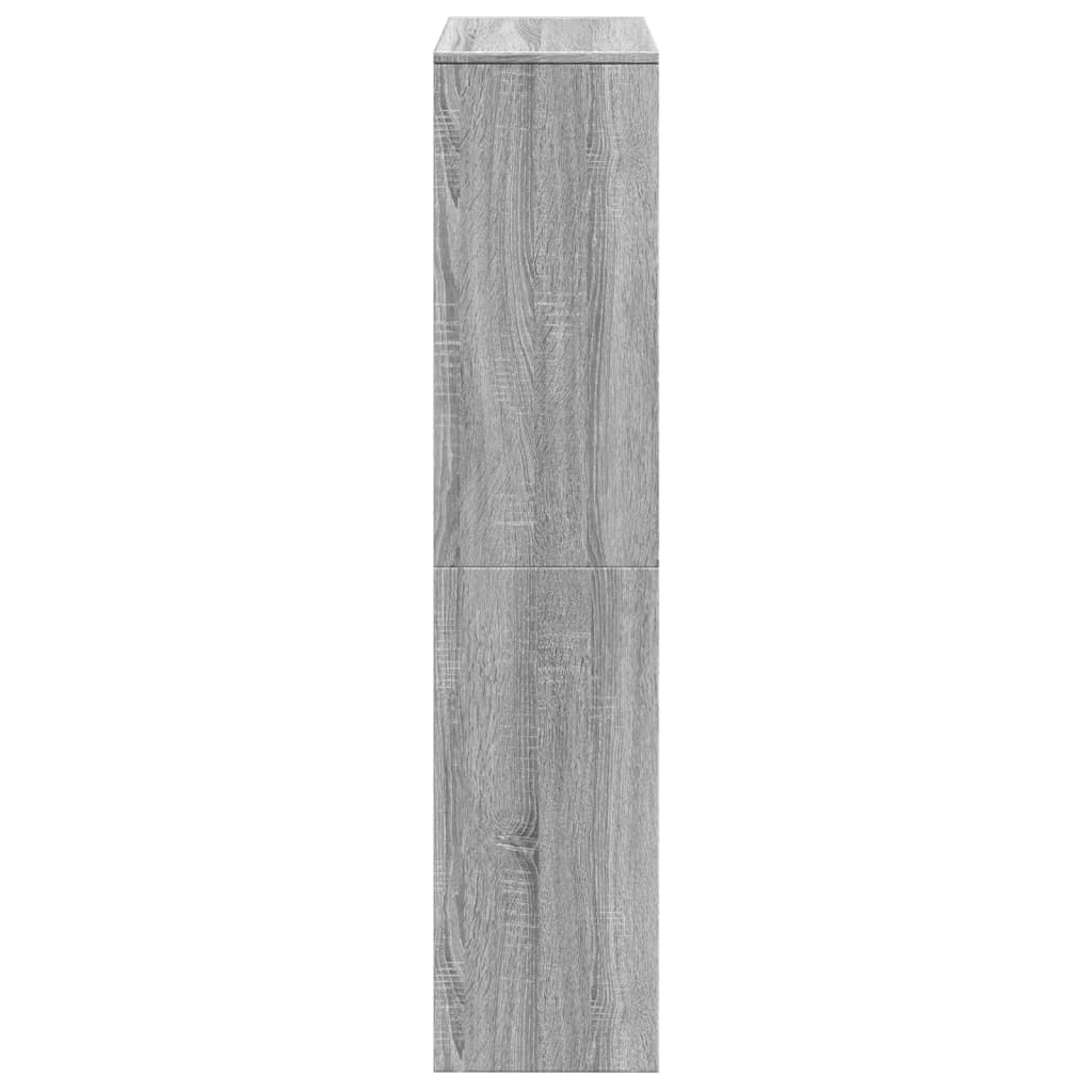 vidaXL Raumteiler-Bücherregal 4 Stufen Grau Sonoma 131,5x29x131,5 cm