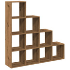 vidaXL Raumteiler-Bücherregal 4 Stufen Artisan-Eiche 131,5x29x131,5 cm