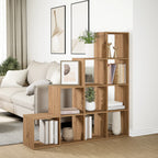vidaXL Raumteiler-Bücherregal 4 Stufen Artisan-Eiche 131,5x29x131,5 cm