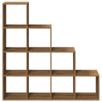 vidaXL Raumteiler-Bücherregal 4 Stufen Artisan-Eiche 131,5x29x131,5 cm