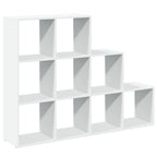 vidaXL Raumteiler-Bücherregal 3 Stufen Weiß 137,5x29x103,5 cm