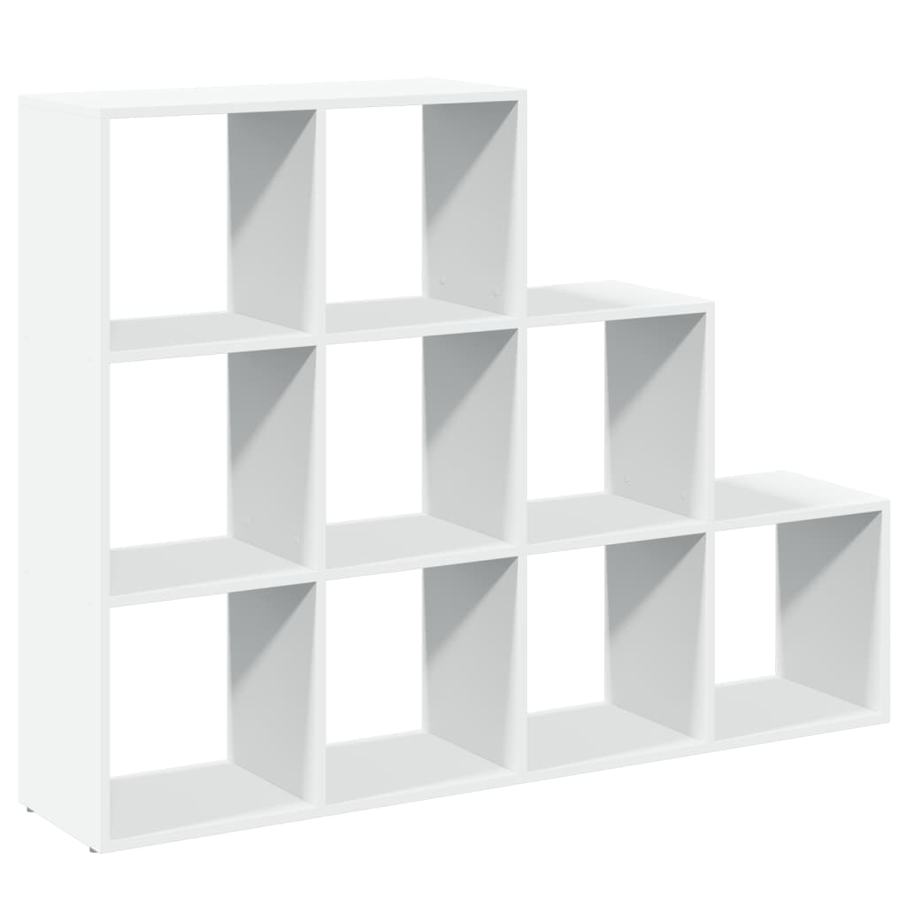 vidaXL Raumteiler-Bücherregal 3 Stufen Weiß 137,5x29x103,5 cm