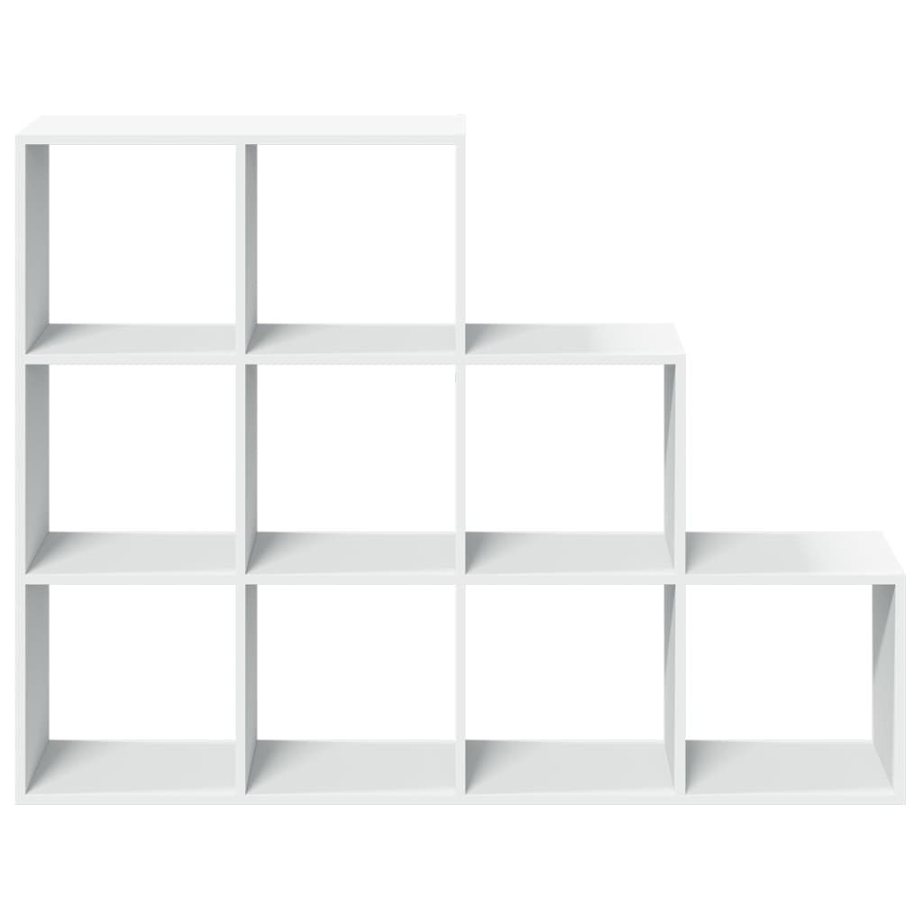 vidaXL Raumteiler-Bücherregal 3 Stufen Weiß 137,5x29x103,5 cm
