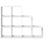 vidaXL Raumteiler-Bücherregal 3 Stufen Weiß 137,5x29x103,5 cm