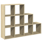 vidaXL Raumteiler-Bücherregal 3 Stufen Sonoma-Eiche 137,5x29x103,5 cm