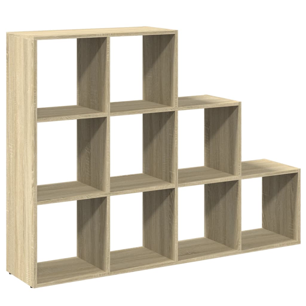 vidaXL Raumteiler-Bücherregal 3 Stufen Sonoma-Eiche 137,5x29x103,5 cm