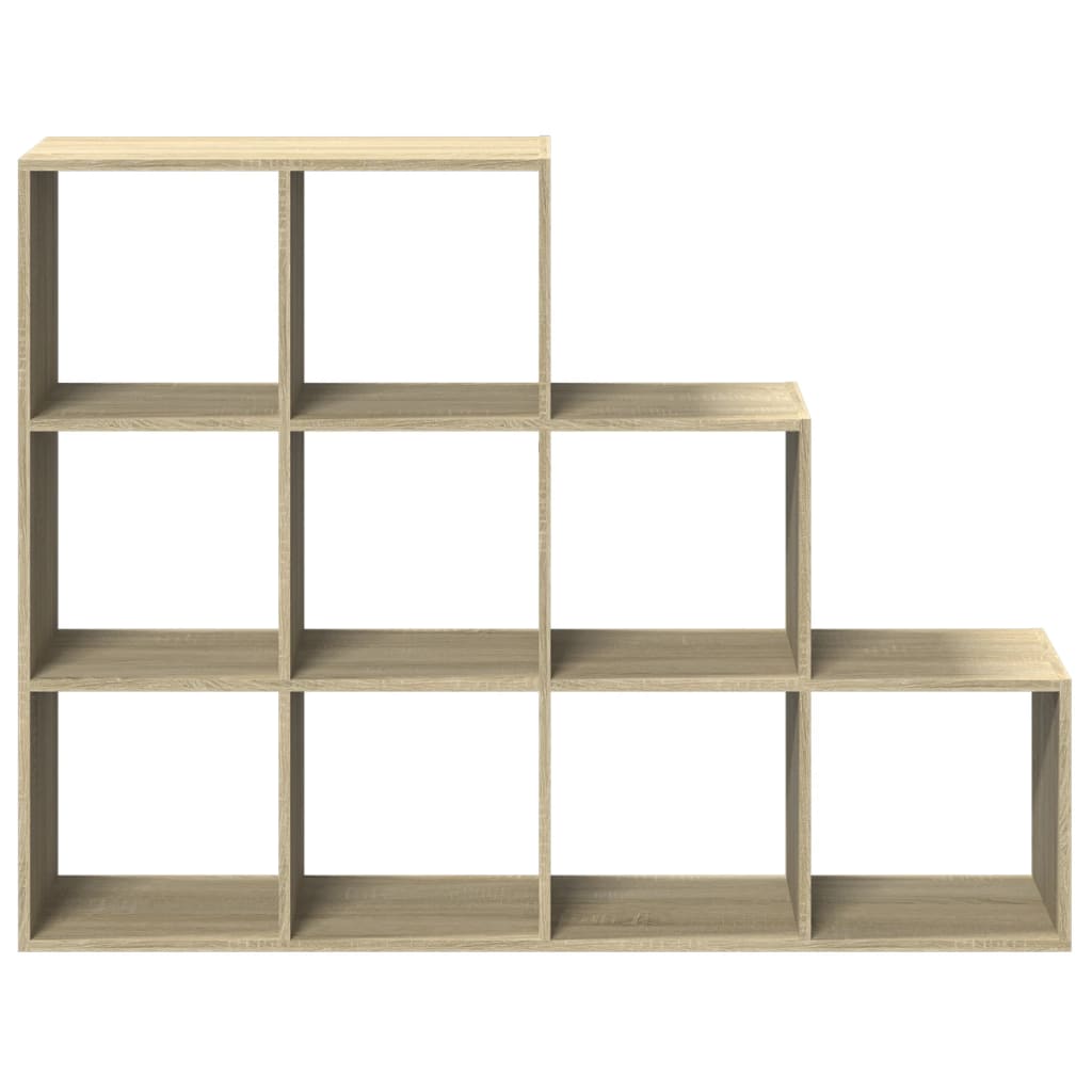 vidaXL Raumteiler-Bücherregal 3 Stufen Sonoma-Eiche 137,5x29x103,5 cm