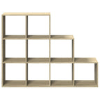 vidaXL Raumteiler-Bücherregal 3 Stufen Sonoma-Eiche 137,5x29x103,5 cm