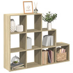 vidaXL Raumteiler-Bücherregal 3 Stufen Sonoma-Eiche 137,5x29x103,5 cm